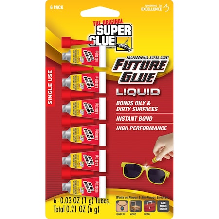 Super Glue Clear, 0.84 oz, 6 PK 11710008